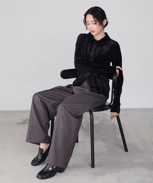 forksy.（フォルクシー）の「【forksy.】【オケージョン対応】スクエアトゥギャザーデザインヒールローファー（ローファー・レディース・ブラック/ブラウン/モカ・S/M/L）」の14枚目の写真