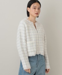 A part by | 【セットアップ対応】ツィードニットZIPカーディガン(カーディガン/ボレロ)