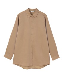 サテン ワイドシルエット レギュラーシャツ