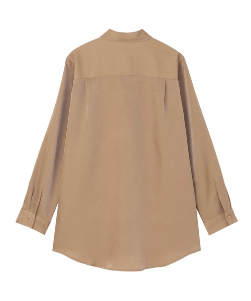 TOKYO SHIRTS(トウキョウシャツ)の「サテン ワイドシルエット レギュラーシャツ(シャツ/ブラウス・レディース・グレー/オフホワイト/ベージュ・M/L/LL)」の15枚目の写真