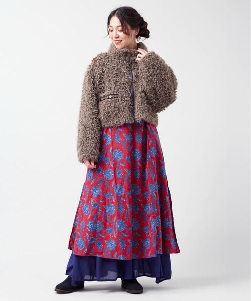 チャイハネ（チャイハネ）の「【チャイハネ】モケリプードルファージャケット（その他アウター・レディース・グレー/ホワイト/ライトベージュ・FREE）」の13枚目の写真