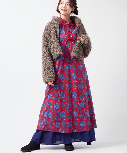 チャイハネ（チャイハネ）の「【チャイハネ】モケリプードルファージャケット（その他アウター・レディース・グレー/ホワイト/ライトベージュ・FREE）」の14枚目の写真