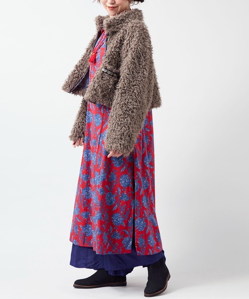 チャイハネ（チャイハネ）の「【チャイハネ】モケリプードルファージャケット（その他アウター・レディース・グレー/ホワイト/ライトベージュ・FREE）」の15枚目の写真