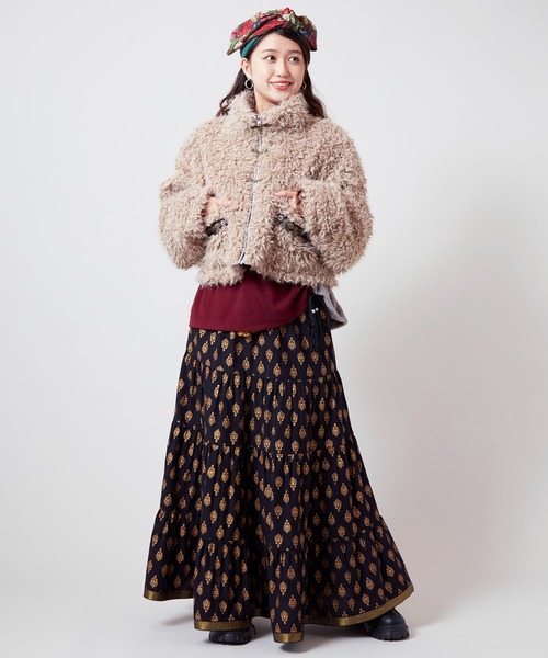 チャイハネ（チャイハネ）の「【チャイハネ】モケリプードルファージャケット（その他アウター・レディース・グレー/ホワイト/ライトベージュ・FREE）」の20枚目の写真