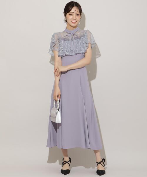 WILLSELECTION（ウィルセレクション）の「タックリボンレースブラウス×バックレースアップワンピース（ドレス・レディース・サックスブルー/ブラック/ピンク・FREE）」の3枚目の写真