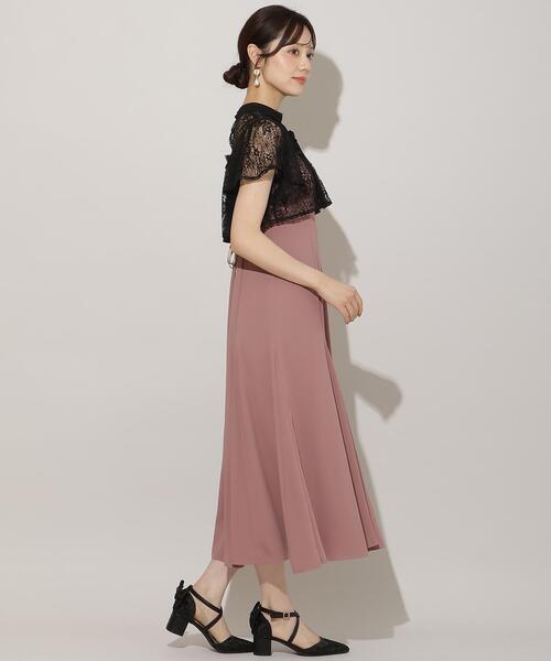 WILLSELECTION（ウィルセレクション）の「タックリボンレースブラウス×バックレースアップワンピース（ドレス・レディース・サックスブルー/ブラック/ピンク・FREE）」の4枚目の写真
