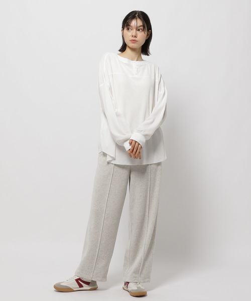niko and...(ニコアンド)の「2WAYネックワッフルプルオーバー(Tシャツ/カットソー・レディース・ブラック/チャコール/アイボリー・FREE)」の15枚目の写真
