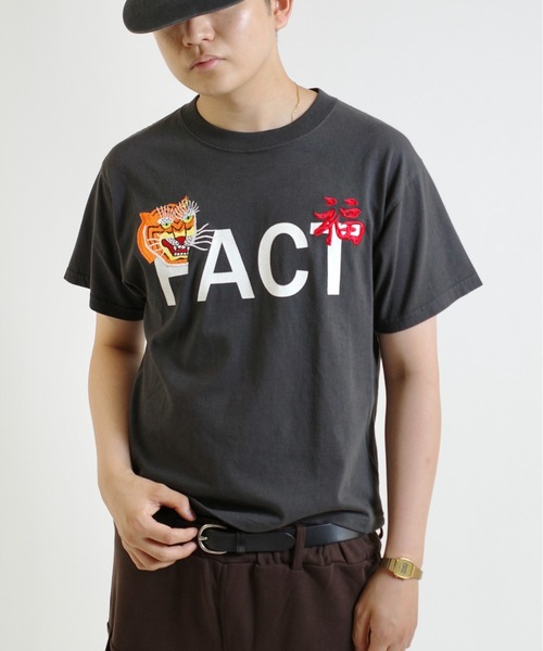 WHO'S WHO gallery（フーズフーギャラリー）の「【Sourcream/サワークリーム】虎刺繍ベトナムグラフィックT（Tシャツ/カットソー・レディース・ホワイト/チャコールグレー・SMALL/LARGE/MEDIUM）」の5枚目の写真