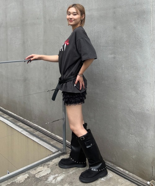 WHO'S WHO gallery（フーズフーギャラリー）の「【Sourcream/サワークリーム】虎刺繍ベトナムグラフィックT（Tシャツ/カットソー・レディース・ホワイト/チャコールグレー・SMALL/LARGE/MEDIUM）」の7枚目の写真