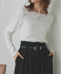 ad thie（アドティエ）の「CICA配合 前後2WAY リブトップス（Tシャツ/カットソー）」