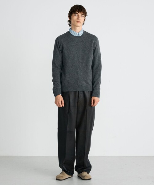 EDITION(エディション)の「クラッシュレザー スラックス(スラックス・メンズ・ダークブラウン・M/S)」の2枚目の写真