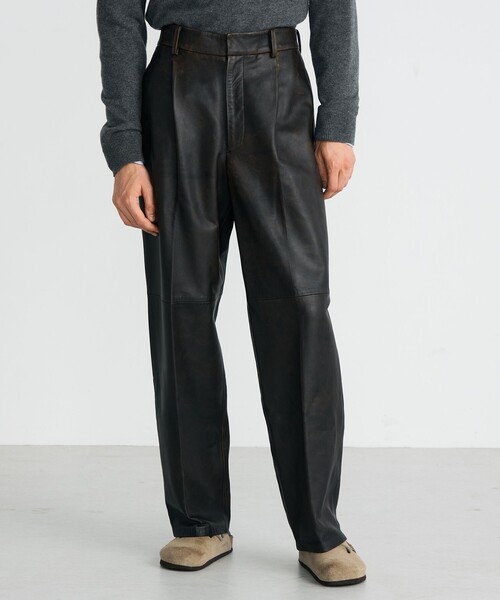 セール】クラッシュレザー スラックス（スラックス）｜EDITION