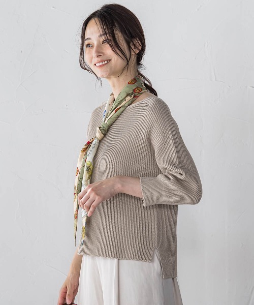 LAUTREAMONT(ロートレアモン)の「ラメミックスニットプルオーバー≪手洗い可能≫(ニット/セーター・レディース・ベージュ/レッド・9号)」の18枚目の写真