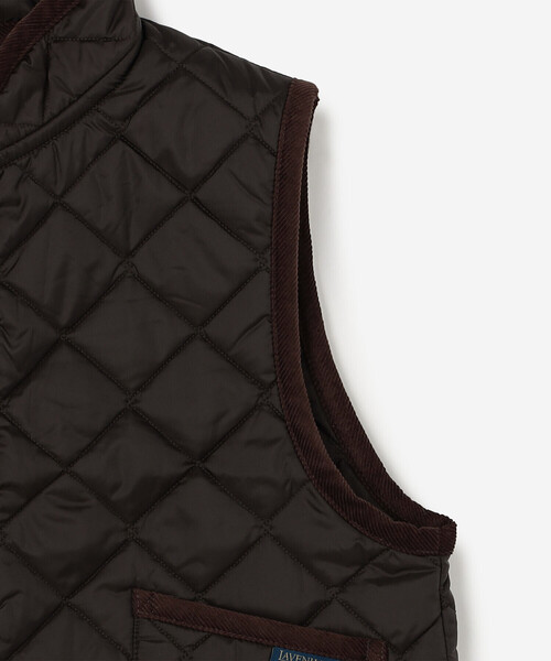 LAVENHAM | 〈別注〉 クロップド スタンドカラーキルティングベスト