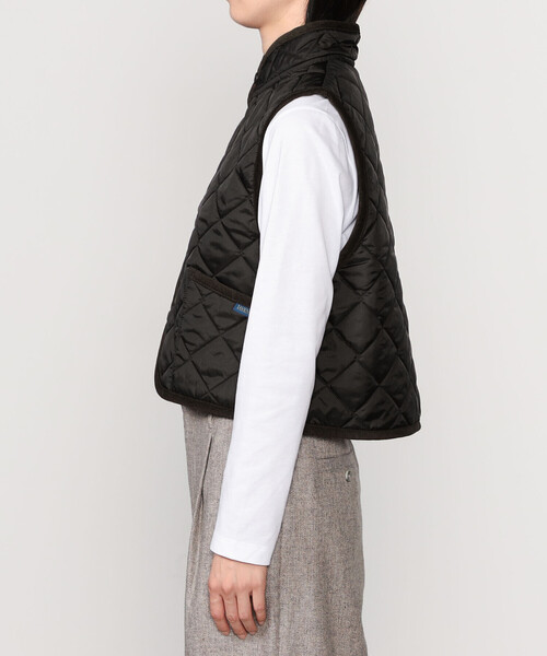 LAVENHAM | 〈別注〉 クロップド スタンドカラーキルティングベスト