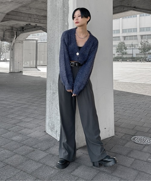 LVEU.】ラメシャギーニットカーディガン / トップス カーディガン