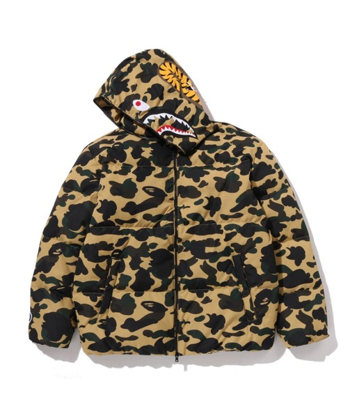 A BATHING APE ☆ 美品 ブラック カモフラ柄 ダウンジャケット 1ST CAMO DOWN JACKET（ダウンジャケット/コート）｜A BATHING APE（ア