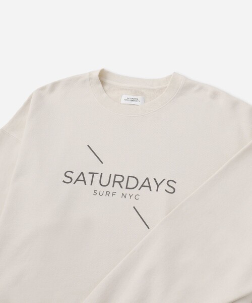 Saturdays NYC（サタデーズ ニューヨークシティ ）の「Bowery Pigment Dye Surf Sweatshirt（スウェット・メンズ・オフホワイト/ブルー/ブラック・X-SMALL/M/S/XL/L/XXL）」の10枚目の写真