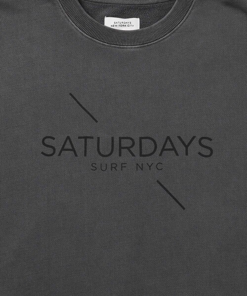 Saturdays NYC（サタデーズ ニューヨークシティ ）の「Bowery Pigment Dye Surf Sweatshirt（スウェット・メンズ・オフホワイト/ブルー/ブラック・X-SMALL/M/S/XL/L/XXL）」の5枚目の写真