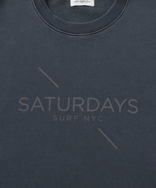 Saturdays NYC（サタデーズ ニューヨークシティ ）の「Bowery Pigment Dye Surf Sweatshirt（スウェット・メンズ・オフホワイト/ブルー/ブラック・X-SMALL/M/S/XL/L/XXL）」の17枚目の写真