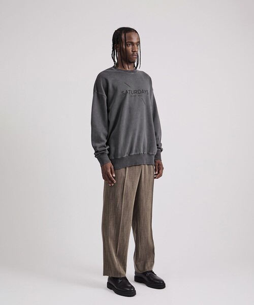 Saturdays NYC（サタデーズ ニューヨークシティ ）の「Bowery Pigment Dye Surf Sweatshirt（スウェット・メンズ・オフホワイト/ブルー/ブラック・X-SMALL/M/S/XL/L/XXL）」の15枚目の写真