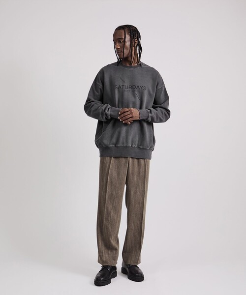 Saturdays NYC（サタデーズ ニューヨークシティ ）の「Bowery Pigment Dye Surf Sweatshirt（スウェット・メンズ・オフホワイト/ブルー/ブラック・X-SMALL/M/S/XL/L/XXL）」の16枚目の写真