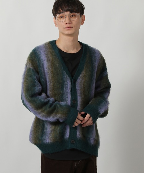 LAKOLE（ラコレ）の「柄シャギーカーディガン / 598620（カーディガン/ボレロ・メンズ・チャコール/ブラウン/グリーン/ブラック・LARGE/MEDIUM）」の4枚目の写真