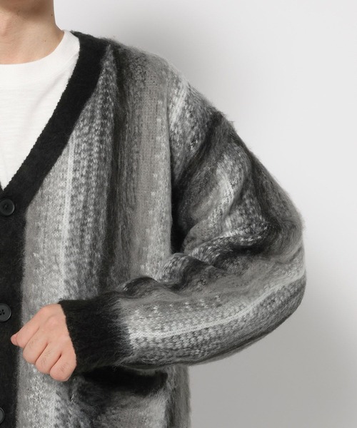 LAKOLE（ラコレ）の「柄シャギーカーディガン / 598620（カーディガン/ボレロ・メンズ・チャコール/ブラウン/グリーン/ブラック・LARGE/MEDIUM）」の13枚目の写真