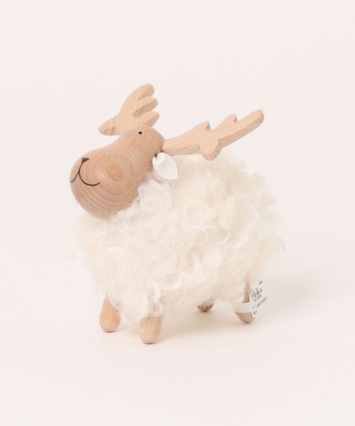 out        ✩ナチュラルXmas✩灯りのともるトナカイの森散歩♪ セール】トナカイウッドオブジェ/ナチュラル [CHRISTMAS 2025