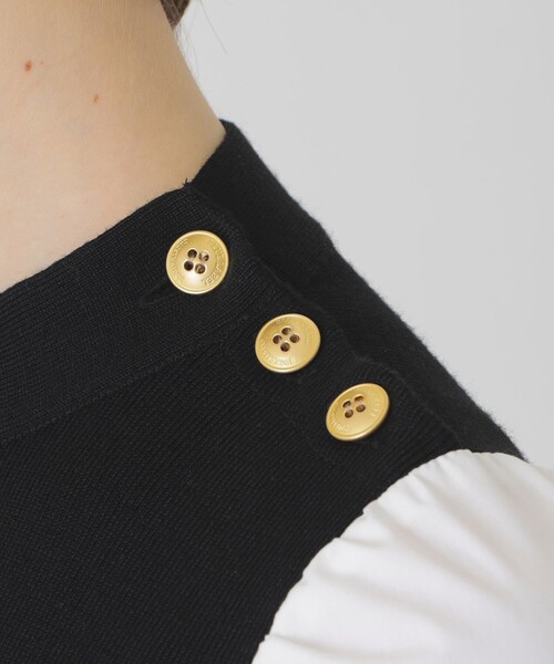 ツイードニットドッキングドレス（ワンピース）｜BLUE LABEL