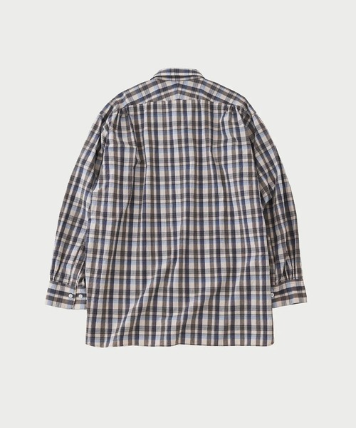 URU TOKYO(ウルトーキョー)の「【URU TOKYO】REGULAR COLLAR L/S CHECK SHIRTS(シャツ/ブラウス・メンズ・カーキ/サックスブルー・1/2)」の3枚目の写真