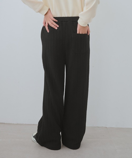 ROPE' PICNIC(ロペピクニック)の「【KIDS/キッズ】裏ベロアケーブルフレアパンツ(その他パンツ・キッズ・ブラック/サックスブルー・120/130/140/150)」の7枚目の写真