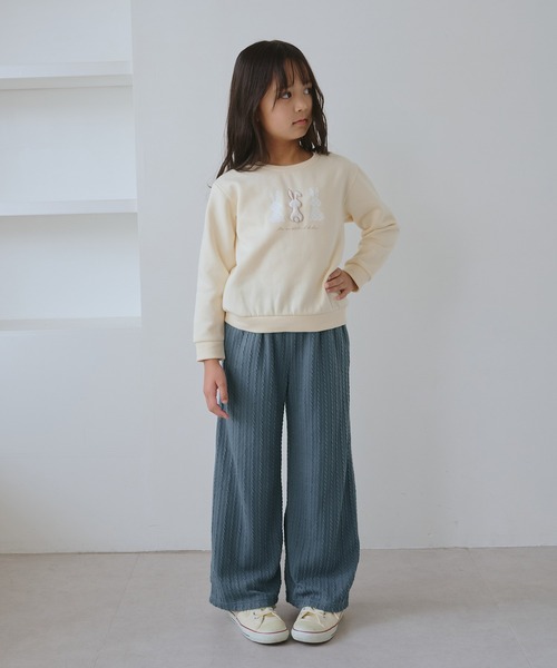 ROPE' PICNIC(ロペピクニック)の「【KIDS/キッズ】裏ベロアケーブルフレアパンツ(その他パンツ・キッズ・ブラック/サックスブルー・120/130/140/150)」の10枚目の写真