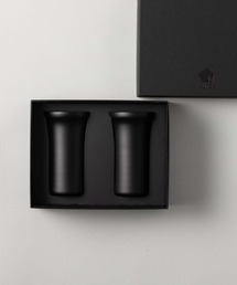 kuros'（クロス）の「【kuros’オリジナル】江戸の薄硝子 グラスタンブラー M ブラックマット ペアセット 黒箱入り（グラス/マグカップ/タンブラー）」