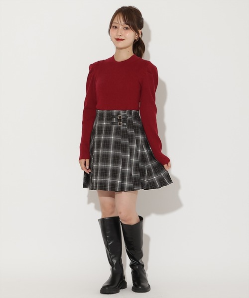 AND COUTURE(アンドクチュール)の「チェックミニスカート(スカート・レディース・グレー系その他/ブラウン系その他/ブラック系その他・MEDIUM/SMALL)」の2枚目の写真