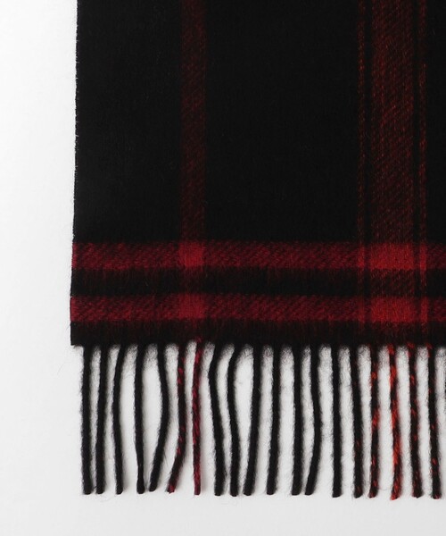 セール】ウール ソリッド×チェック リバーシブルマフラー＜A DAY IN