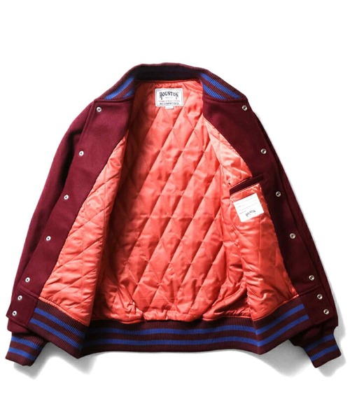 HOUSTON(ヒューストン)の「HOUSTON メルトンスタジャン(FREMONT)(スタジャン・メンズ・マルーン/ブルー/ブラック・LARGE/X-LARGE/XX-LARGE/MEDIUM)」の6枚目の写真