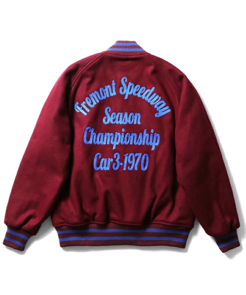 HOUSTON(ヒューストン)の「HOUSTON メルトンスタジャン(FREMONT)(スタジャン・メンズ・マルーン/ブルー/ブラック・LARGE/X-LARGE/XX-LARGE/MEDIUM)」の7枚目の写真