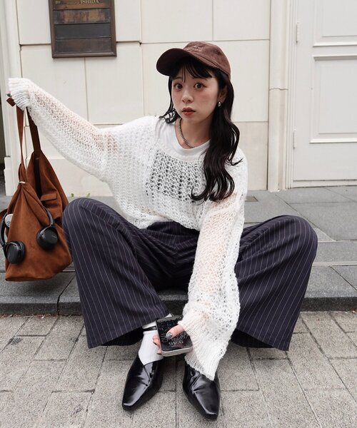 kastane シアーモヘアライクタグニット yamada企画/WEB限定/】シアーモヘアライクタグニット（ニット/セーター