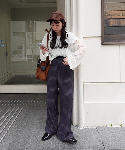 yamada企画/WEB限定/】シアーモヘアライクタグニット（ニット/セーター