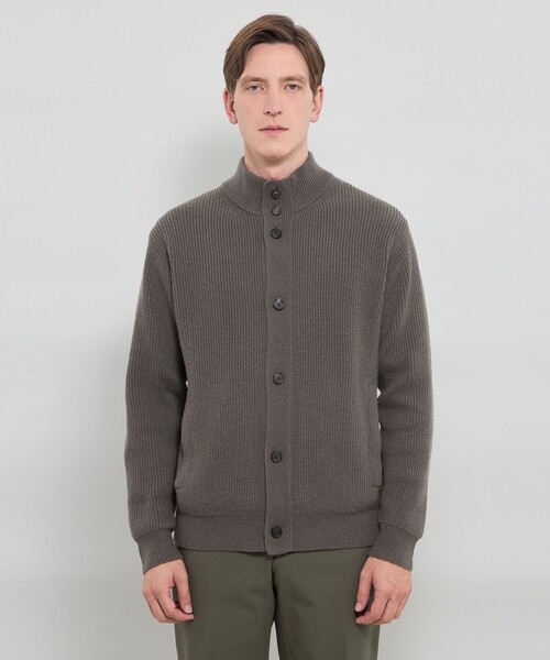 MACKINTOSH LONDON（マッキントッシュ ロンドン）の「7G両畔ハイネックカーディガン（カーディガン/ボレロ・メンズ・ブラック/グレー系その他・XL/L/M）」の5枚目の写真