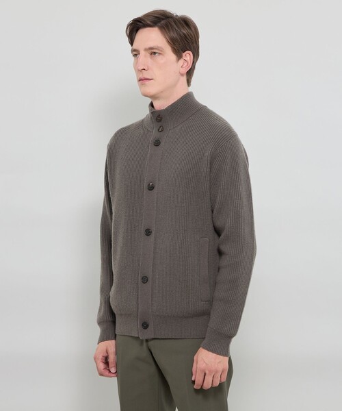 MACKINTOSH LONDON（マッキントッシュ ロンドン）の「7G両畔ハイネックカーディガン（カーディガン/ボレロ・メンズ・ブラック/グレー系その他・XL/L/M）」の6枚目の写真