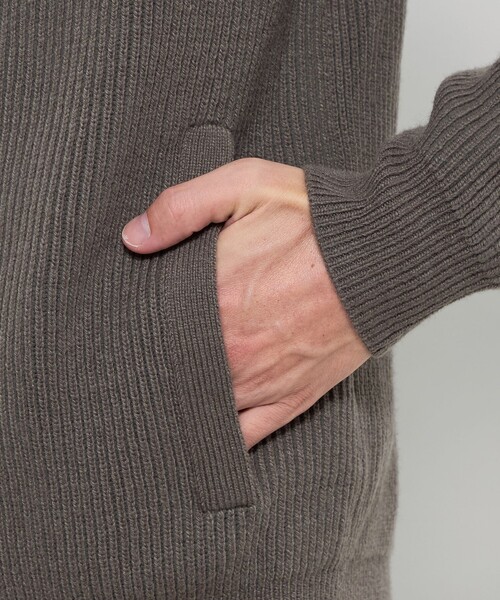 MACKINTOSH LONDON（マッキントッシュ ロンドン）の「7G両畔ハイネックカーディガン（カーディガン/ボレロ・メンズ・ブラック/グレー系その他・XL/L/M）」の8枚目の写真