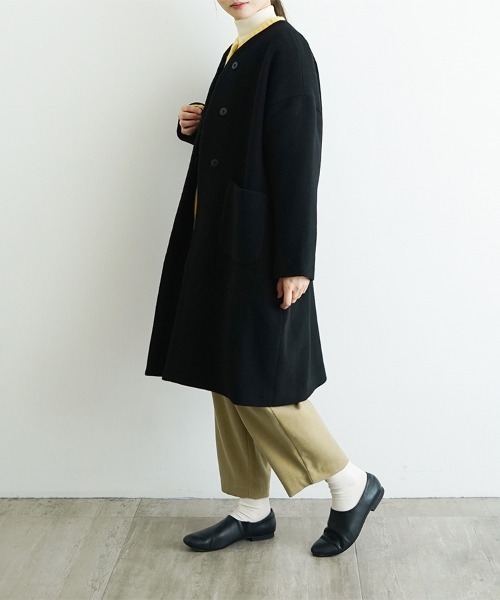 オオカミとシロクマのヴィーカ“ロングメルトン”（ノーカラーコート