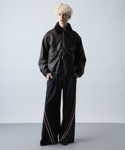 HARE（ハレ）の「3Dラインストライプパンツ(HARE)（その他パンツ・メンズ・グレー/ネイビー・SMALL/MEDIUM）」の3枚目の写真