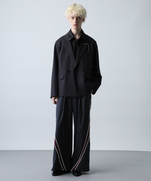 HARE（ハレ）の「3Dラインストライプパンツ(HARE)（その他パンツ・メンズ・グレー/ネイビー・SMALL/MEDIUM）」の4枚目の写真