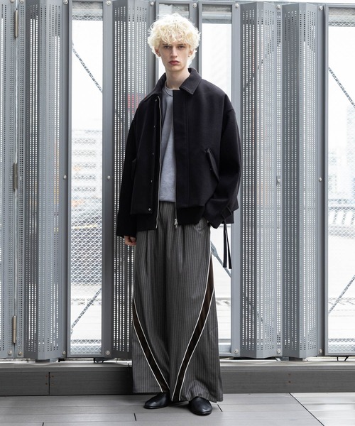 HARE（ハレ）の「3Dラインストライプパンツ(HARE)（その他パンツ・メンズ・グレー/ネイビー・SMALL/MEDIUM）」の21枚目の写真