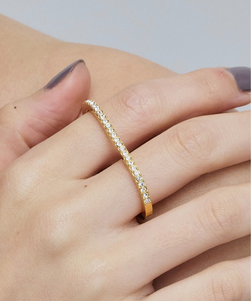 loni(ロニ)の「Bijou Double Ring(リング・レディース・シルバー/ゴールド・FREE)」の1枚目の写真