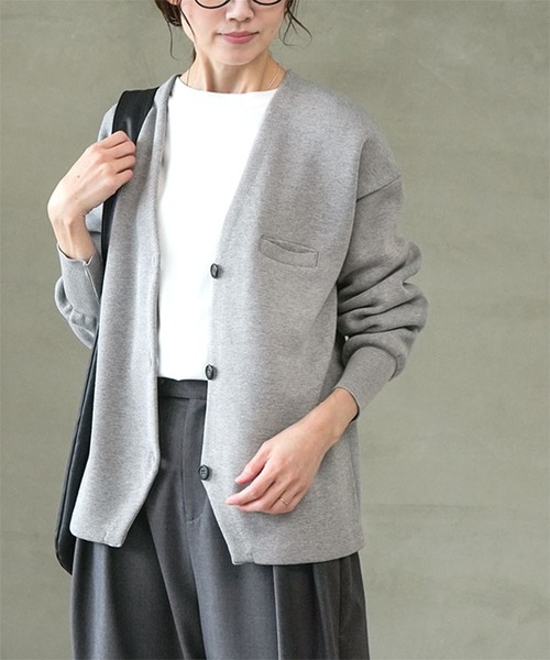 ウエハースニット ノーカラージャケット（ノーカラージャケット