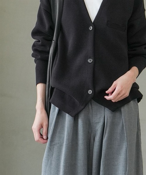 SOLAMONAT(ソラモナ) ウエハースニット ノーカラージャケット ウエハースニット ノーカラージャケット（ノーカラージャケット